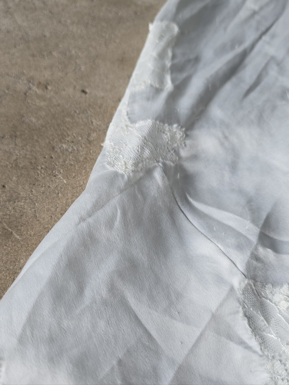 Vintage Y2K Victoria's Secret Slip Dress Gown Maxi Satin Lace White Small - Picture 6 of 9